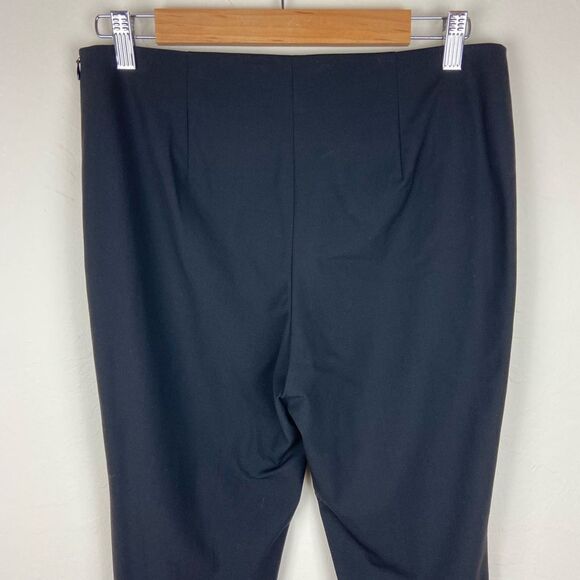 Lafayette 148 Crepe Wool-Blend Straight Leg Pant - Black - Picture 7 of 8